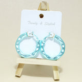 95435, HAMMERED ROUND HOOP EARRING