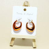 95436, OVAL ROUND HOOP EARRING