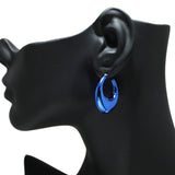 95436, OVAL ROUND HOOP EARRING