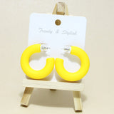 95437, MATTE THICK ROUND HOOP EARRING
