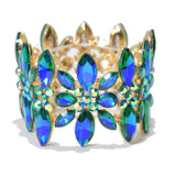 95457, MARQUISE RHINESTONE ACCENT EVENING STRETCH BRACELET, WEDDING, BRIDAL, PROM