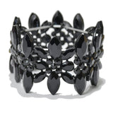 95457, MARQUISE RHINESTONE ACCENT EVENING STRETCH BRACELET, WEDDING, BRIDAL, PROM