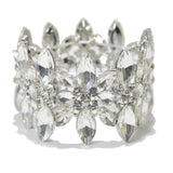 95457, MARQUISE RHINESTONE ACCENT EVENING STRETCH BRACELET, WEDDING, BRIDAL, PROM