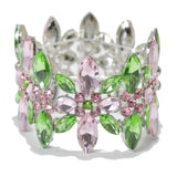 95457, MARQUISE RHINESTONE ACCENT EVENING STRETCH BRACELET, WEDDING, BRIDAL, PROM