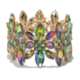 95457, MARQUISE RHINESTONE ACCENT EVENING STRETCH BRACELET, WEDDING, BRIDAL, PROM