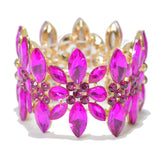 95457, MARQUISE RHINESTONE ACCENT EVENING STRETCH BRACELET, WEDDING, BRIDAL, PROM