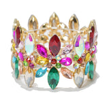 95457, MARQUISE RHINESTONE ACCENT EVENING STRETCH BRACELET, WEDDING, BRIDAL, PROM