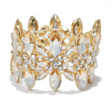 95457, MARQUISE RHINESTONE ACCENT EVENING STRETCH BRACELET, WEDDING, BRIDAL, PROM