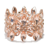 95457, MARQUISE RHINESTONE ACCENT EVENING STRETCH BRACELET, WEDDING, BRIDAL, PROM