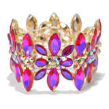 95457, MARQUISE RHINESTONE ACCENT EVENING STRETCH BRACELET, WEDDING, BRIDAL, PROM