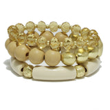 95464, CELLULOID ACETATE MULTI LAYERED STRETCH BRACELET