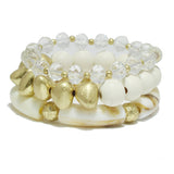 95464, CELLULOID ACETATE MULTI LAYERED STRETCH BRACELET