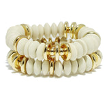 95467, WOOD MULTI LAYERED STRETCH BRACELET