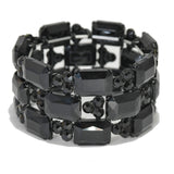 95475, RECTANGLE RHINESTONE ACCENT EVENING STRETCH BRACELET, WEDDING, BRIDAL, PROM