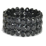 95476, OVAL RHINESTONE ACCENT EVENING STRETCH BRACELET, WEDDING, BRIDAL, PROM