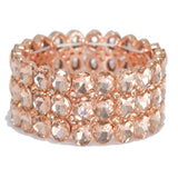 95476, OVAL RHINESTONE ACCENT EVENING STRETCH BRACELET, WEDDING, BRIDAL, PROM