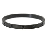 95479, RHINESTONE ACCENT STAINLESS STEEL BANGLE BRACELET