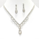 95495, PAVE RHINESTONE NECKLACE SET, WEDDING, BRIDAL, PROM