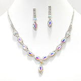 95496, PAVE RHINESTONE NECKLACE SET, WEDDING, BRIDAL, PROM