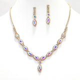 95496, PAVE RHINESTONE NECKLACE SET, WEDDING, BRIDAL, PROM