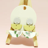 95511, GEOMETRIC CLAY RUBBER EARRING