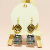 95513, GEOMETRIC CLAY RUBBER EARRING