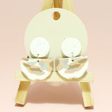 95515, GEOMETRIC CLAY RUBBER EARRING