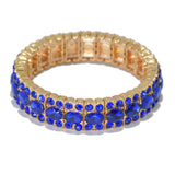 95523, RHINESTONE EVENING STRETCH BRACELET, WEDDING, BRIDAL, PROM