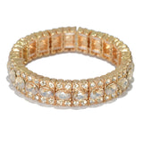 95523, RHINESTONE EVENING STRETCH BRACELET, WEDDING, BRIDAL, PROM