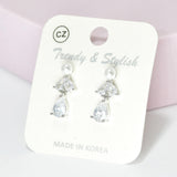 95538, PEARL WITH CUBIC ZIRCONIA EARRING