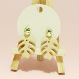 95554, LEAF CLAY RUBBER EARRING