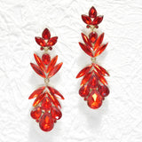 95604, MULTI RHINESTONE EVENING EARRING, WEDDING, BRIDAL, PROM