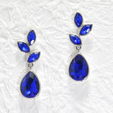 95638, TEARDROP RHINESTONE ACCENT EVENING EARRING, WEDDING, BRIDAL, PROM