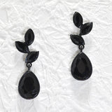 95638, TEARDROP RHINESTONE ACCENT EVENING EARRING, WEDDING, BRIDAL, PROM