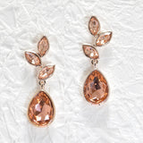 95638, TEARDROP RHINESTONE ACCENT EVENING EARRING, WEDDING, BRIDAL, PROM