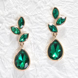 95638, TEARDROP RHINESTONE ACCENT EVENING EARRING, WEDDING, BRIDAL, PROM