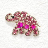 95684, ELEPHANT RHINESTONE PIN BROOCH