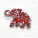 95684, ELEPHANT RHINESTONE PIN BROOCH