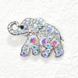 95684, ELEPHANT RHINESTONE PIN BROOCH