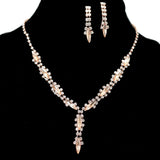 95693, MARQUISE RHINESTONE ACCENT NECKLACE SET, WEDDING, BRIDAL, PROM