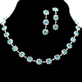 95694, ROUND RHINESTONE ACCENT NECKLACE SET, WEDDING, BRIDAL, PROM