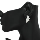 95701, PEARL WITH RHINESTONE EVENING EARRING