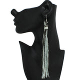 95705, LONG GENUINE SUEDE LEATHER FRINGE EARRING