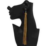 95705, LONG GENUINE SUEDE LEATHER FRINGE EARRING