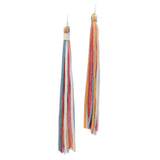 95705, LONG GENUINE SUEDE LEATHER FRINGE EARRING