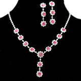 95712, ROUND RHINESTONE ACCENT NECKLACE SET, WEDDING, BRIDAL, PROM