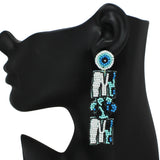 95715, "MOM" PAW SEED BEADED EARRING, MOTHER'S DAY
