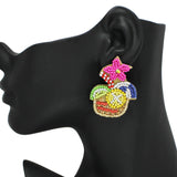 95722, COCKTAIL VACATION SEED BEAD EARRING