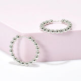 95725, 1" BALL STAINLESS STEEL HUGGIE HOOP EARRING