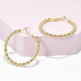 95728, 40MM TWISTED ROUND HOOP EARRING